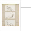 Three studies of young woman seated by Thomas Baxter