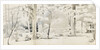An arbour surrounded by trees (recto) by Thomas Baxter