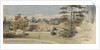 A view of part of the garden and countryside at Merton Place by Thomas Baxter