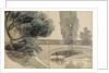 A view of the river and bridge at Merton Place by Thomas Baxter