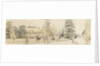 A panoramic view showing the east and north elevations of Merton Place (recto) by Thomas Baxter