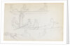 Studies of people in a rowing boat in the river at Merton Place (recto) by Thomas Baxter