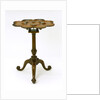 Mahogany supper table with tripod base by unknown