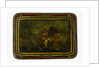 Lacquered papier-maché tray depicting the Battle of Trafalgar, 1805 by Unknown