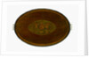 Oval marquetry tray by unknown