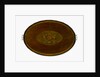 Oval marquetry tray by unknown