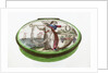 Oval patch box with a mirror inside the lid, commemorating naval heroes of the French Revolutionary War. by unknown