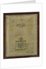 A mourning sampler framed in oak by Mary Gill