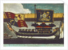 Picture on glass: 'A Correct Representation of the Funeral Barge which conveyed the Body of the Late Lord Nelson from Greenwich to Whitehall Jany. 8th. 1806.' by W.B. Walker
