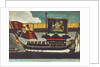 Picture on glass: 'A Correct Representation of the Funeral Barge which conveyed the Body of the Late Lord Nelson from Greenwich to Whitehall Jany. 8th. 1806.' by W.B. Walker