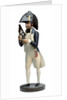 Wooden figure holding a wooden octant, the trade sign of an optical instrument maker by unknown