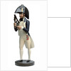 Wooden figure holding a wooden octant, the trade sign of an optical instrument maker by unknown