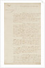 Nelson's secret memorandum, front page by Horatio Nelson