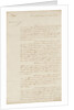 Nelson's secret memorandum, front page by Horatio Nelson