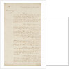Nelson's secret memorandum, front page by Horatio Nelson