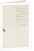 Letter from Napoleon Admiral Ganteaume, back page by Napoleon Bonaparte
