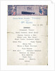 Second Class dinner menu from the last night on the RMS 'Titanic', 14 April, 1912, kept by survivor Mrs Bertha J. Marshall (nee Watt) by unknown