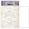Second Class dinner menu from the last night on the RMS 'Titanic', 14 April, 1912, kept by survivor Mrs Bertha J. Marshall (nee Watt) by unknown