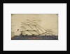 Two warships in full sail by unknown