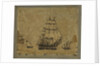 HMS 'Rodney' passing the Rock of Gibraltar 1840 by unknown