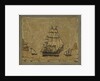 HMS 'Rodney' passing the Rock of Gibraltar 1840 by unknown