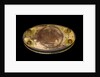 A tobacco box in copper, originally gilt, engraved with roses by unknown