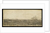 A whalebone panel engraved with a scene showing a whaling vessel in full sail on the horizon by unknown