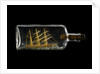 A spirit bottle containing a demonstration model of a three-masted barque by Robert Orr
