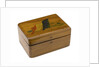 Wooden box lined with grey silk by Royal Naval Division sailor