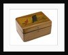 Wooden box lined with grey silk by Royal Naval Division sailor