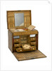 A straw work casket made by a Napoleonic prisoner of war held in England by French Armed Forces