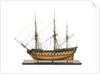 Ship of 60 guns, port broadside by John Hancock