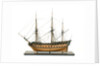 Ship of 60 guns, port broadside by John Hancock