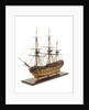 Ship of 60 guns, port three-quarter bow by John Hancock