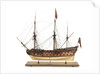 Ship of 60 guns, port broadside by Unknown