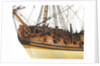 Ship of 60 guns, figurehead, anchors and cannons detail by unknown