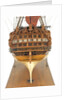 Ship of 60 guns, dead astern galleries and rudder detail by unknown