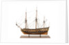 Ship of 50 guns, port broadside by Unknown