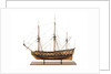 Ship of 50 guns, port broadside by Unknown