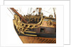 Ship of 50 guns, bow and figurehead detail by Unknown
