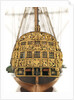 Ship of 50 guns, dead astern galleries detail by unknown