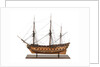 Ship of 50 guns, port broadside by Unknown