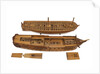 A contemporary dividing full hull model of the 'Washington' (1797), a Dutch 74-gun, two-decker ship of the line by unknown
