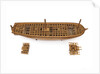 A contemporary dividing full hull model of the 'Washington' (1797), a Dutch 74-gun, two-decker ship of the line by unknown