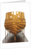 Ship of 74 guns, two half-sectional models, bow by unknown