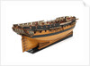 Ship of 36 guns, starboard stern quarter by unknown