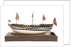 Ship of 74 guns, port broadside by Unknown