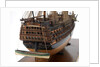 Ship of 110 guns, starboard stern gallery and boat detail by unknown