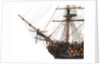 Ship of 110 guns, port bow and figurehead detail by unknown
