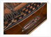 Ship of 110 guns, portside and row boat detail by unknown